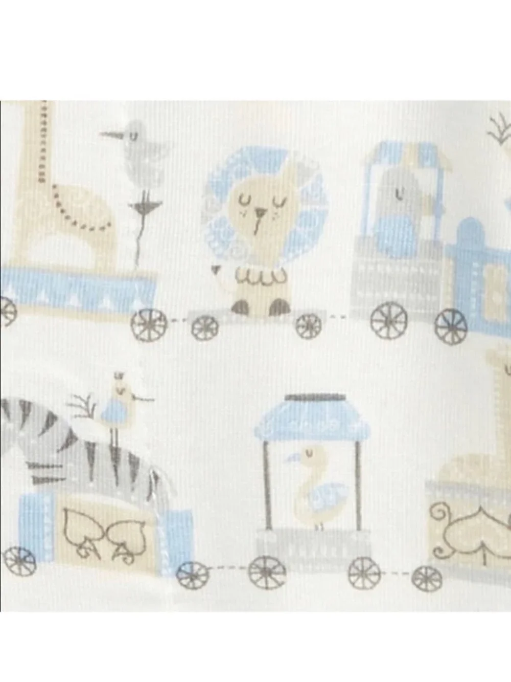 Magnetic Me | Blue and White Taj Express Footie | Size 6-9 months